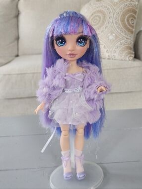 MGA Rainbow High First Wave Violet Willow Doll in Dress Purple Hair Beautiful